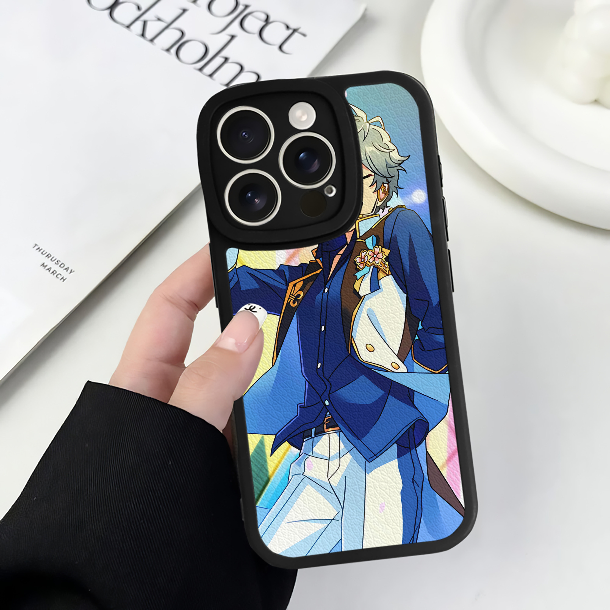 （画像用） あんさんぶるスターズ! Ensemble Stars 【iPhone 16シリーズ対応】シリコンスマホケース（レザー調） 材質：シリコン